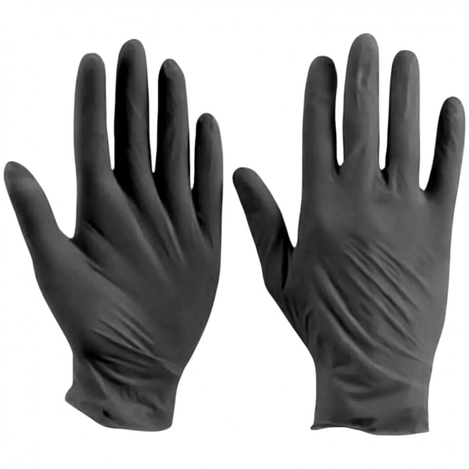 Черные латексные перчатки